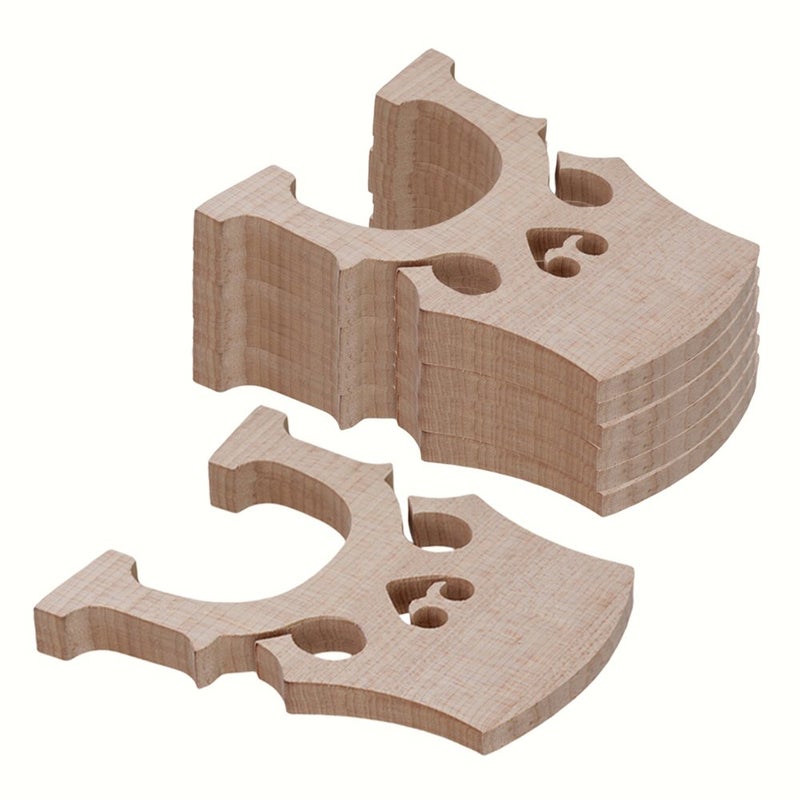 Mxfans Cello Bridge 4/4 Full Size Burlywood Maple Bridge for Cello Strings Wood Set of 5 - Image 1